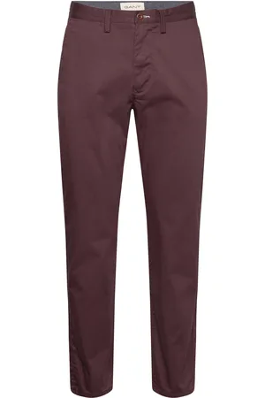 GANT Regular Twill Chinos Burgundy
