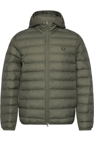 Fred Perry Hooded Insulated Jacket Khaki