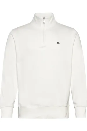 GANT Emb Archive Shield Half Zip White