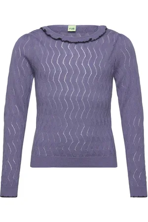 FUB Pointelle Blouse Purple
