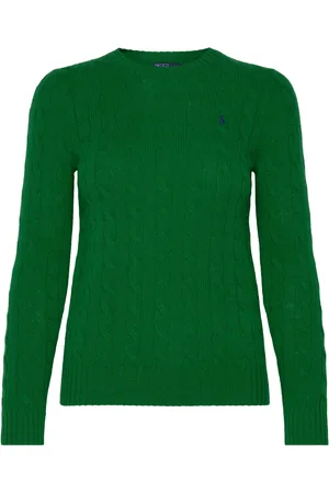 Ralph Lauren Cable-Knit Wool-Cashmere Sweater Green
