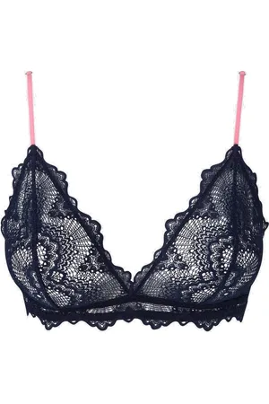 Understatement Lace Triangle Bralette 001 Navy