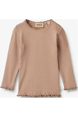 WHEAT Rib T-Shirt L/S Reese Beige