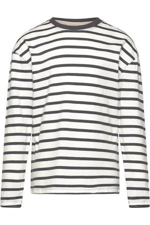 MANGO Striped Long Sleeves T-Shirt White