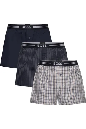 HUGO BOSS 3P Woven Boxer Navy