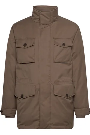 GANT Padded Flannel Field Jacket Brown