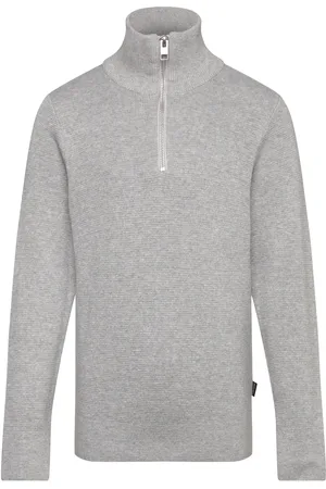 JACK & JONES Jprblamilano Stitch Knit Half Zip Jnr Grey Jack & J S