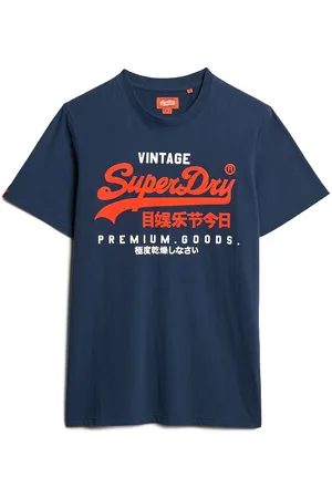 Superdry Duo Vintage Logo T Shirt Navy