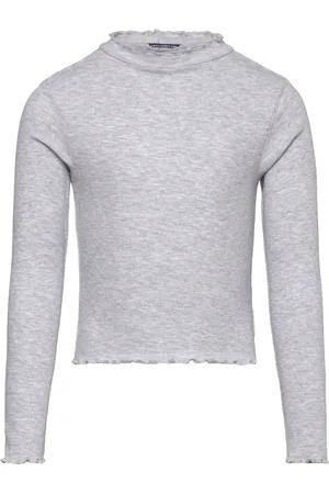 TOM TAILOR Cropped Rib Longsleeve Grey