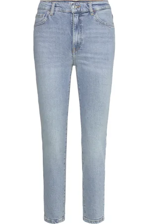 MANGO Claudia Slim-Fit Cropped Jeans Blue