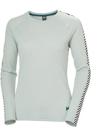 Helly Hansen W Lifa Active Stripe Crew Green