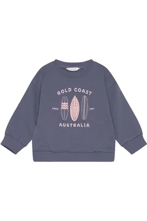 MANGO Surf Printed Sweatshirt Blue