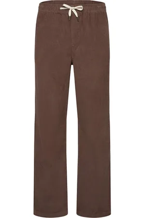 Lindbergh Elastic Waist Corduroy Pants Brown