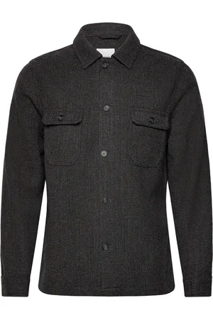 Lindbergh Textured Overshirt Grey
