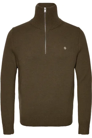 Morris Hertford Half Zip Green