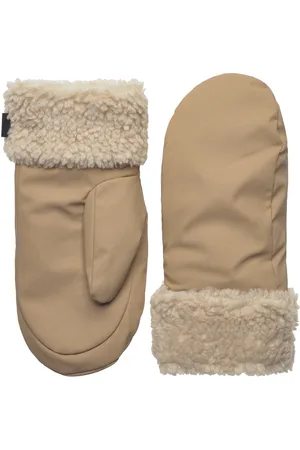 Rains Puffer Fleece Mittens W2T3 Beige