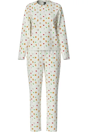 Pieces® Pcfreya Ls Nightwear Set Kac White
