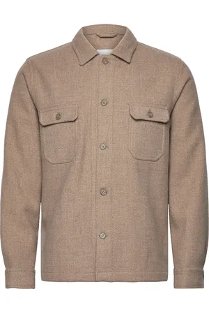 Lindbergh Textured Overshirt Beige