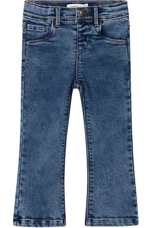 NAME IT Nmfsalli Boot Fleece Jeans 6427-An O Blue