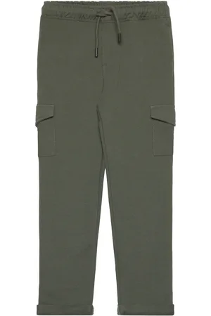 MANGO Cotton Jogger Cargo Trousers Green