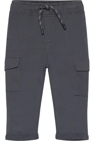 MANGO Cotton Jogger Cargo Trousers Grey