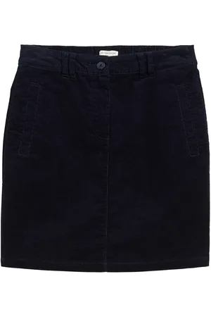 TOM TAILOR Solid Corduroy Skirt Navy