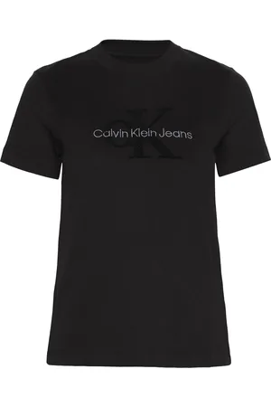 Calvin Klein Chenille Monologo Regular Tee Black