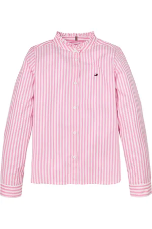 Tommy Hilfiger Ruffle Collar Blouse Ls Pink