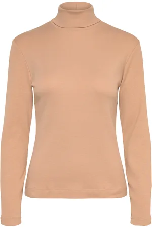 GANT Slim Rib Turtleneck Beige