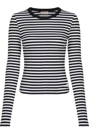 Calvin Klein Woven Label Rib Long Sleeve Black