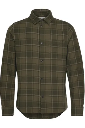 Les Deux Kash Check Shirt Green