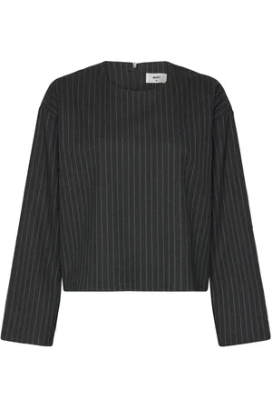 Object Objlisa Lo L/S Top Aop Div Grey