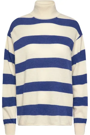 Mads Norgaard Eco Wool Stripe Kally Sweater Blue