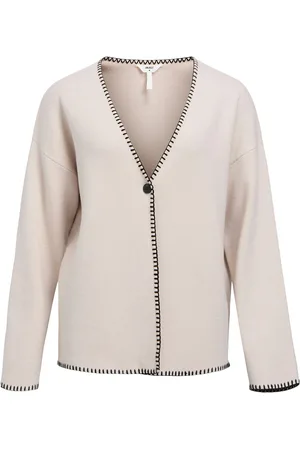 Object Objreynard Ls Stich Cardigan E Div Grey