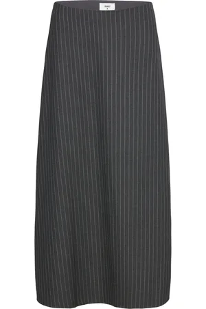 Object Objlisa Mw Long Volume Skirt Aop Div Grey
