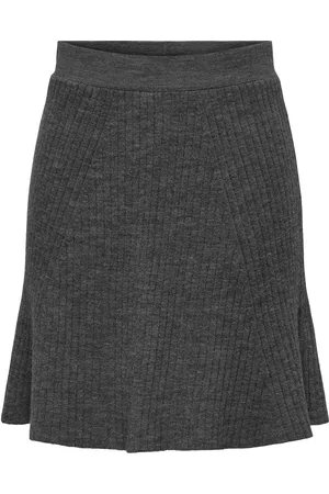 ONLY Onlmonica Hw Mini Skirt Knt Grey