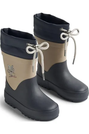 WHEAT Rubber Boot Thermo Solid Navy