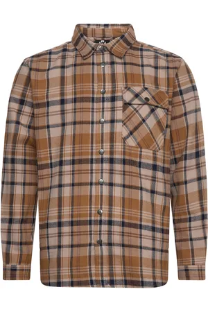 Whistler Wolfhard M Checked Fleece Shirt Brown
