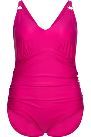 Speedo Womens Shaping V Neck 1 Piece Pink