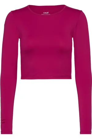 Casall Graphic Crop Long Sleeve Pink