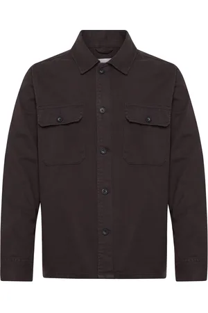 Lindbergh Heavy Twill Overshirt Burgundy
