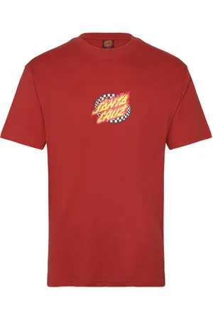 Santa Cruz Oval Check Flame Front Red