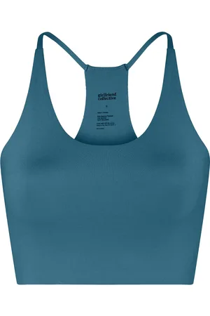 GIRLFRIEND COLLECTIVE Float Cleo Halter Bra Blue