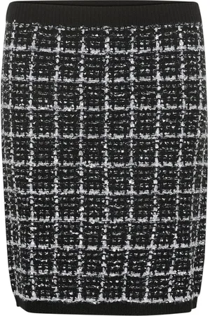 Cream Crbilo Knit Skirt Black
