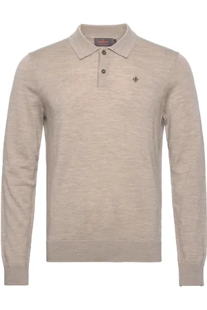 Morris Merino Polo Knit Beige