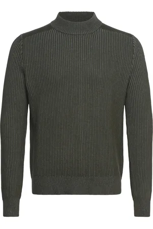 Belstaff Stanley Mock Neck Jumper Khaki