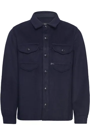 Denham Mens Shirt Long Sleeve Leisure Navy