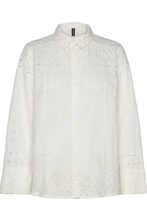 VERO MODA Vmgigi Ls Over D Shirt Wvn Ga White