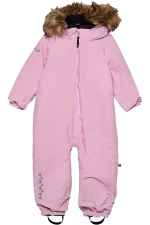 Isbjorn Of Sweden Toddler Padded Jumpsuit With Fur Pink