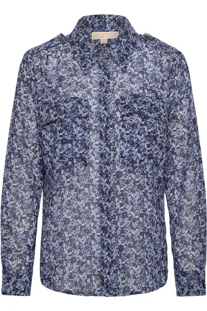 Michael Kors Btn Down Blouse Navy